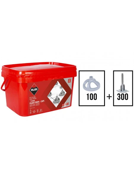 Kit autonivellants à vis en "I" 5mm CYCLONE RUBI - 1