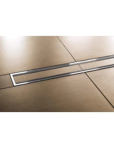 Kit grille + cadre design INOX Framed-tile KERDI-LINE-C...