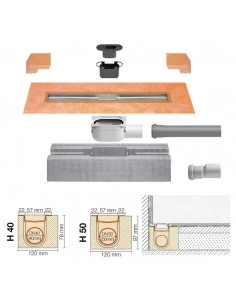 Kit pour Caniveau horizontal KERDI-LINE-H sans Grille SCHLUTER - 29