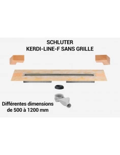 Kit pour Caniveau horizontal KERDI-LINE-F sans Grille SCHLUTER - 1