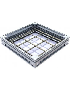 Couvercle à carreler  Alucover passage véhicule M125 ACO - 1 2