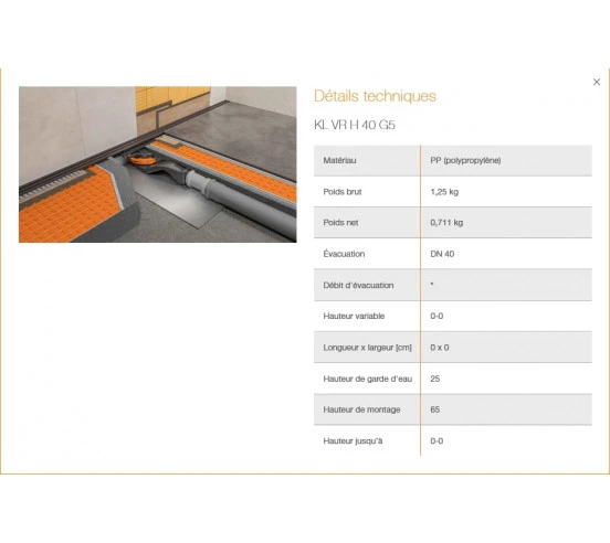 Caniveau Horizontal KERDI-LINE-VARIO-H SCHLUTER - 5
