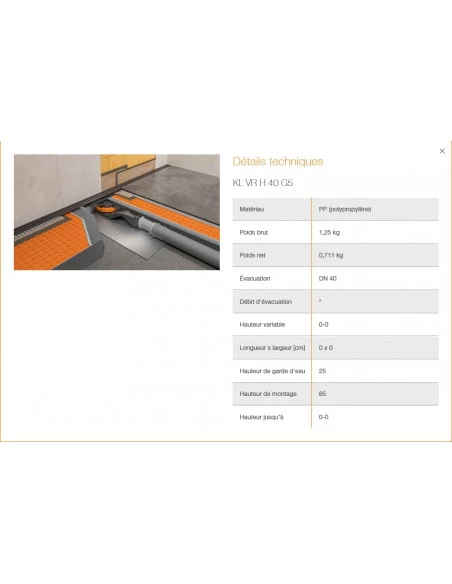Caniveau Horizontal KERDI-LINE-VARIO-H SCHLUTER - 5