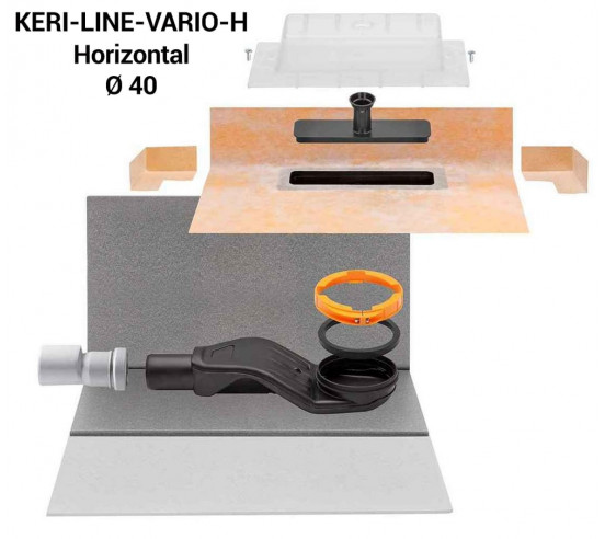 Caniveau Horizontal KERDI-LINE-VARIO-H SCHLUTER - 1