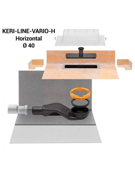 Caniveau Horizontal KERDI-LINE-VARIO-H SCHLUTER - 2