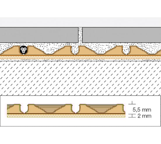 Natte de découplage pour chauffage autocollante 10m² DITRA HEAT DUO PS SCHLUTER - 6
