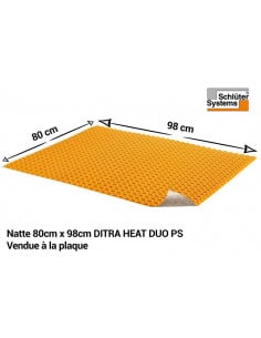 Plaque de découplage pour chauffage autocollante 0.78m² (80cm x 98cm) DITRA HEAT DUO MA PS SCHLUTER - 1
