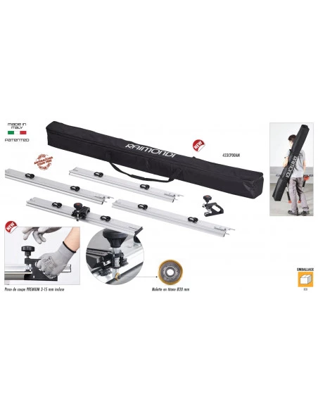 Système de coupe RAIZOR MTC 4 rails de 66cm coupe jusqu'à 327cm  RAIMONDI - 1