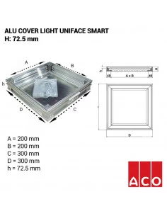 Couvercle à carreler  Alucover light low ACO - 3 2