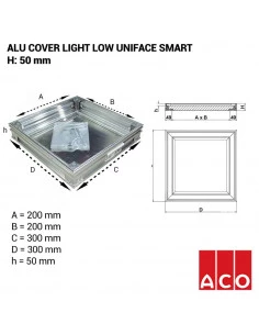 Couvercle à carreler  Alucover light low ACO - 2 2
