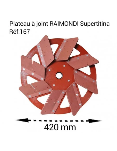 Plateau à joint en caoutchouc anti-abrasif pour Monobrosses RAIMONDI - 2