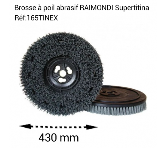 Plateau avec brosse à poils abrasifs pour monobrosses Supertitina RAIMONDI - 1