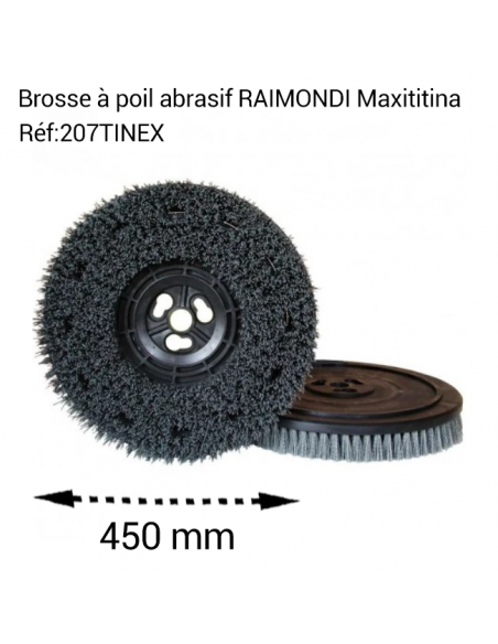 Plateau avec brosse à poils abrasifs pour monobrosses Maxititina RAIMONDI - 1