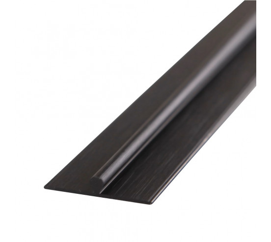 Profilé autocolant RETROFIT Alu noir mat brossé 1m50 FIX MI MAT INTER - 6