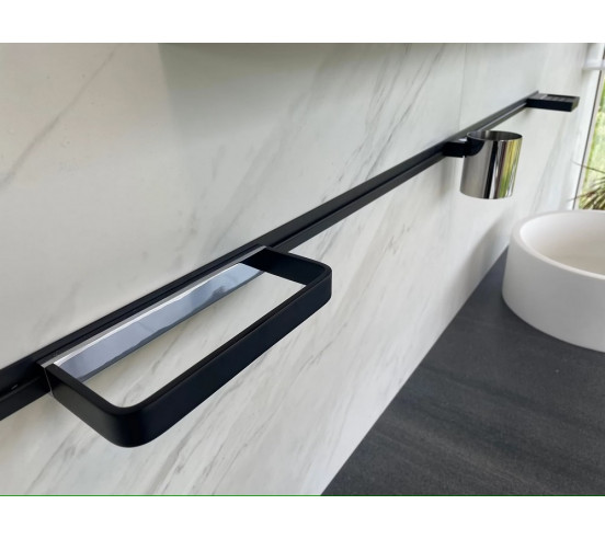 Profilé autocolant RETROFIT Alu noir mat brossé 1m50 FIX MI MAT INTER - 8