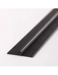 Profilé autocolant RETROFIT Alu noir mat brossé 1m50 FIX MI MAT INTER - 1