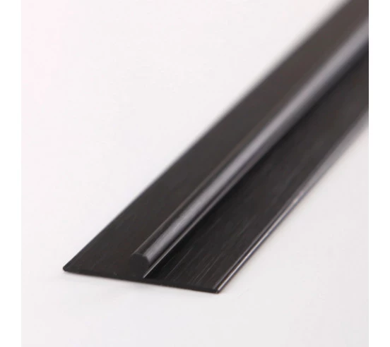 Profilé autocolant RETROFIT Alu noir mat brossé 1m50 FIX MI MAT INTER - 1