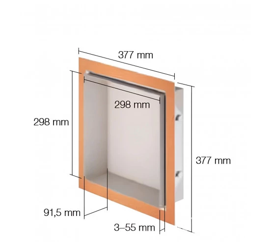 Niche sans carrelage aluminium 30x30 cm DESIGN-NICHE SCHLUTER - 7