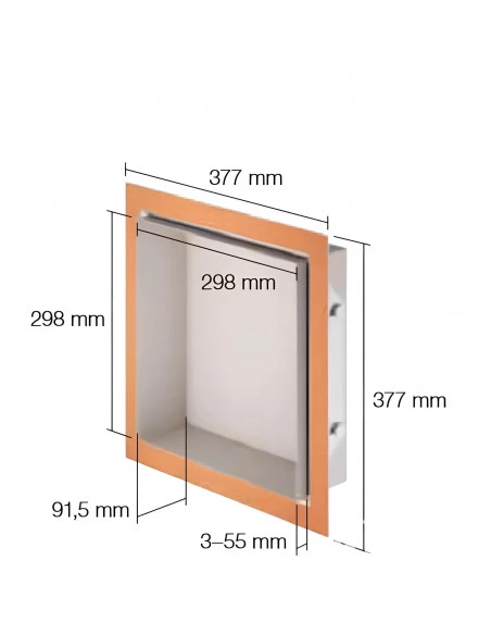 Niche sans carrelage aluminium 30x30 cm DESIGN-NICHE SCHLUTER - 7