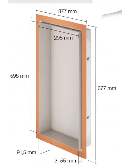 Niche sans carrelage aluminium 30x60 cm DESIGN-NICHE SCHLUTER - 6