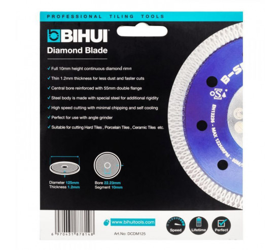 Disque diamant SPEEDY Ø125mm BIHUI - 9
