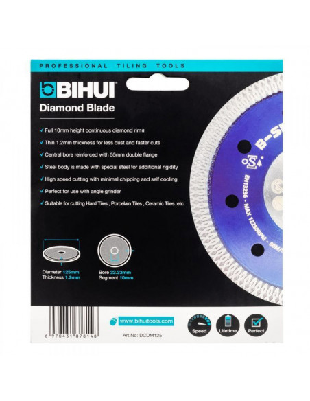 Disque diamant SPEEDY Ø125mm BIHUI - 9