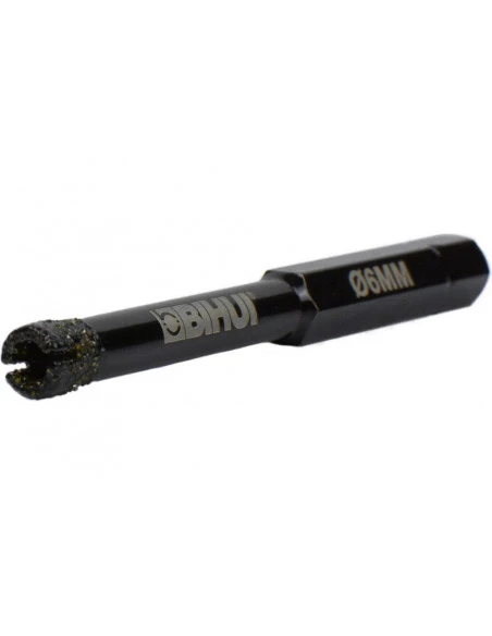 Trépans en diamants électrodéposés noir pour perceuse BIHUI - 6