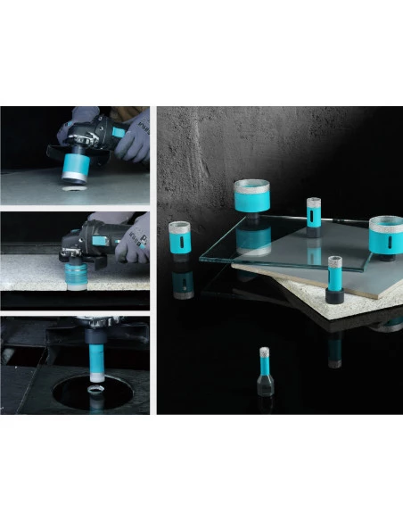 Trépans Pro à sec à diamants brasés DOA M14 haute performance BIHUI - 1