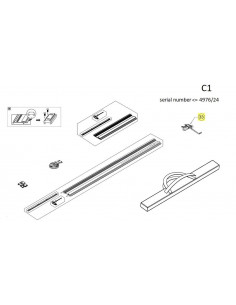 Serre joint de remplacement pour rail G2 (pièce détachée) RUBI - 1
