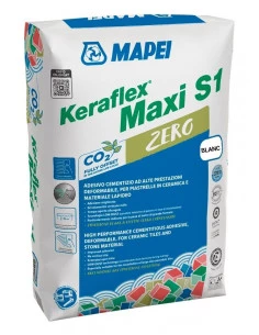 Mortier colle carrelage Blanc 23 kg KERAFLEX MAXI S1 C2S1TE MAPEI - 1
