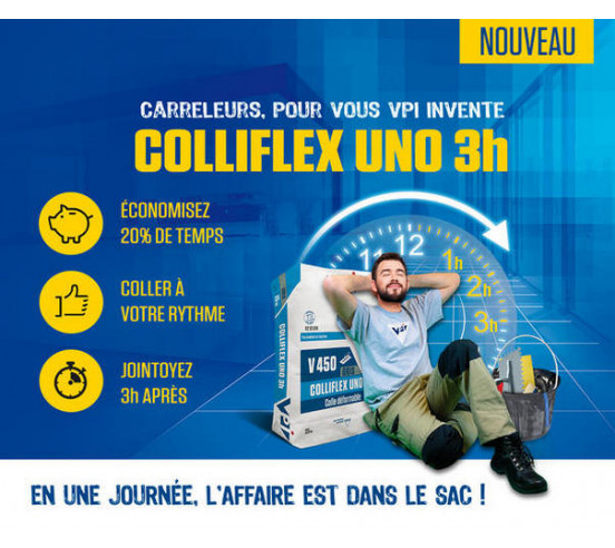 V450 Colliflex UNO 3H colle rapide C2S1 CFG 25Kg VPI - 4