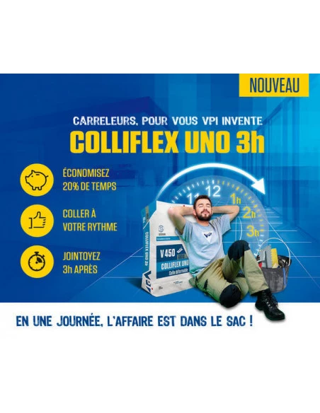 V450 Colliflex UNO 3H colle rapide C2S1 CFG 25Kg VPI - 4