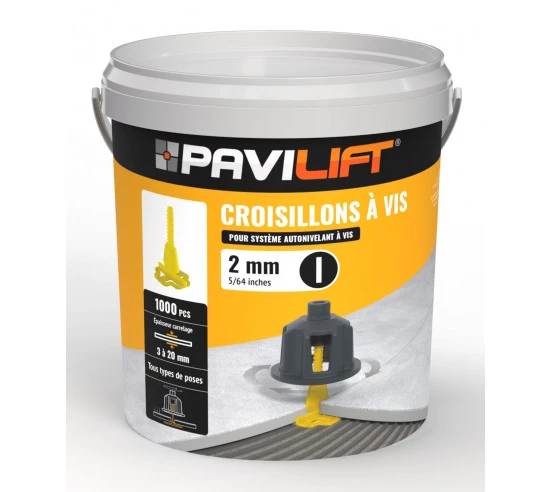 1000 Croisillons en "I" Autonivelant PAVILIFT 2mm - 1