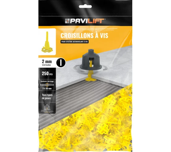 250 Croisillons en "I" Autonivelant PAVILIFT 2mm - 1