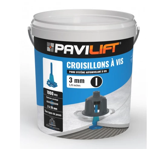1000 Croisillons en "I" Autonivelant de 3mm (carreaux de 3 à 20mm) PAVILIFT - 1