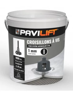 1000 Croisillons en "I" Autonivelant de 1mm (carreaux de 3 à 20mm) PAVILIFT - 1