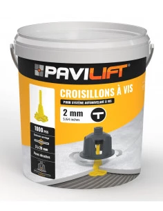 1000 Croisillons en "T" Autonivelant de 2mm (carreaux de 3 à 20mm) PAVILIFT - 1