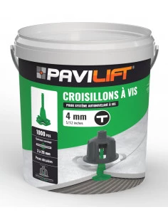 1000 Croisillons en "T" Autonivelant de 4mm (carreaux de 3 à 20mm) PAVILIFT - 1