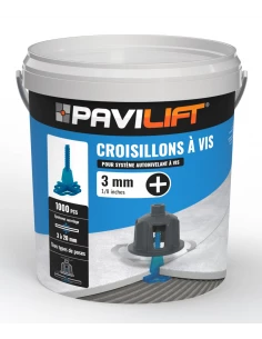 1000 Croisillons en "+" Autonivelant de 3mm (carreaux de 3 à 20mm) PAVILIFT - 1