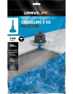 250 Croisillons en "T" Autonivelant de 3mm (carreaux de 3 à 20mm) PAVILIFT - 1
