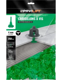 250 Croisillons en "T" Autonivelant de 4mm (carreaux de 3 à 20mm) PAVILIFT - 1