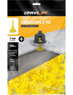 250 Croisillons en "+" Autonivelant de 2mm (carreaux de 3 à 20mm) PAVILIFT - 1