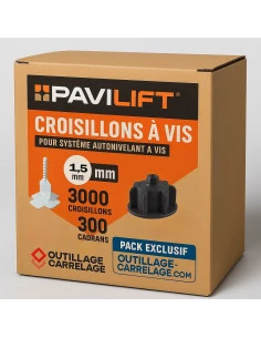 Carton de 3000 croiillons à vis en 1.5 mm I et 300 cadrans de serrage de 3 à 12 mm PAVILIFT - 1