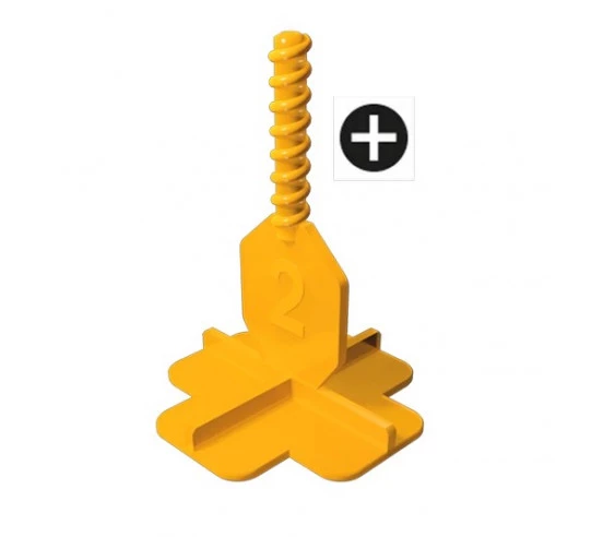 Carton de 3000 croiillons à vis en 2 mm "+" et 300 cadrans de serrage de 3 à 12 mm PAVILIFT - 2