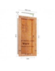 Kit niche à encastrer avec éclairage Led - Kerdi Board NLT 305 x 711 x 89 mm SCHLUTER - 1