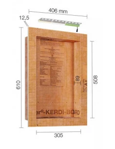 Kit niche à encastrer avec éclairage Led - Kerdi Board NLT 305 x 508 x 89 mm SCHLUTER - 1