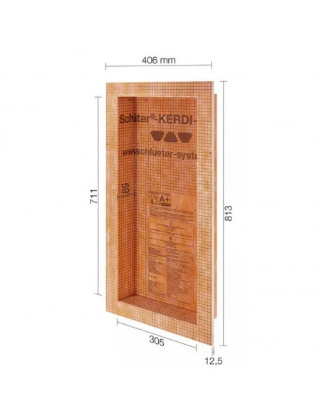 Niche à encastrer Kerdi-Board-N  305x711x89 mm SCHLUTER