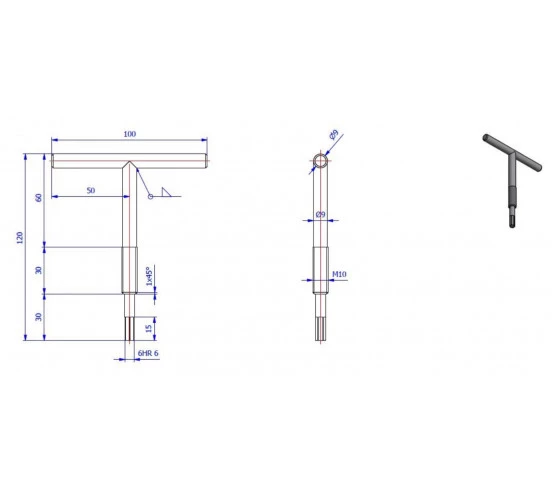 Jeu de 2 clés de levage Inox pour couvercle à carreler ACO - 4