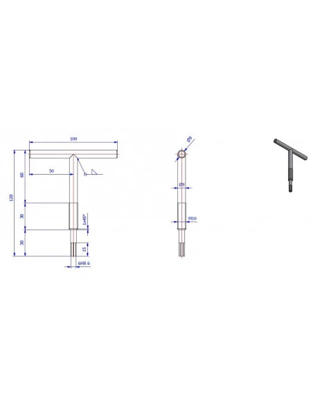 Jeu de 2 clés de levage Inox pour couvercle à carreler ACO - 4