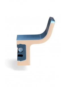 Fix Mi Crochet simple aluminium argent brillant Grave MAT INTER - 1 2